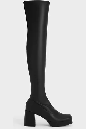 CHARLES & KEITH Evie Platform Thigh-High Boots