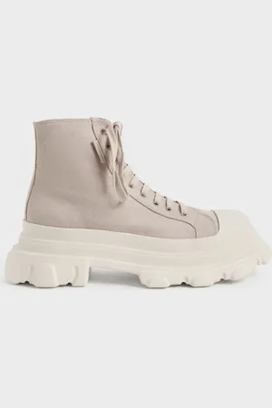 CHARLES & KEITH Canvas Chunky High-Top Sneakers