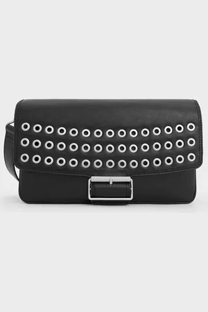 CHARLES & KEITH Liv Grommet Chain-Handle Shoulder Bag