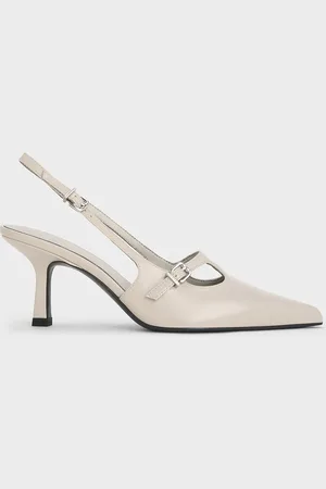 CHARLES & KEITH T-Bar Pointed-Toe Slingback Pumps
