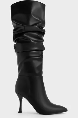 CHARLES & KEITH Aster Ruched Knee-High Boots