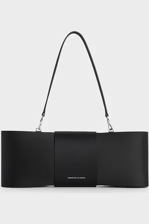 CHARLES & KEITH Satin Bow Elongated Shoulder Bag