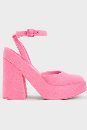 CHARLES & KEITH Loey Ankle-Strap Platform Pumps