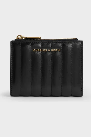 CHARLES & KEITH Donna Crinkle-Effect Panelled Top-Zip Wallet