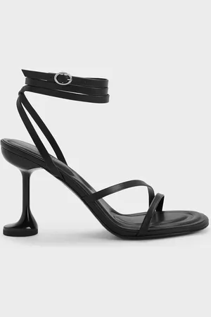 CHARLES & KEITH Celestine Sculptural Heel Strappy Sandals