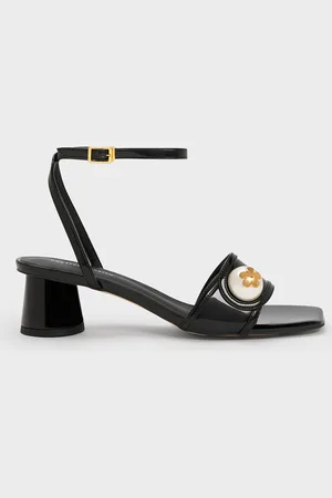 CHARLES & KEITH Pearl-Embellished Patent Sandals