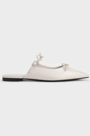 CHARLES & KEITH Double-Bow Pointed-Toe Mules