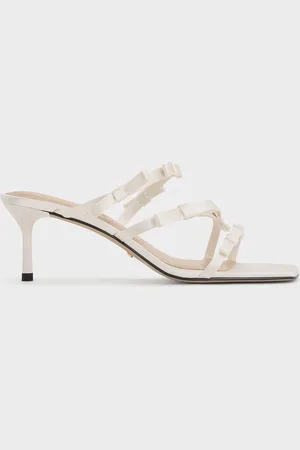 CHARLES & KEITH Jessy Recycled Polyester Bow Heeled Sandals