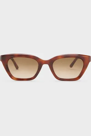 CHARLES & KEITH Vesta Tortoiseshell Angular Cat-Eye Sunglasses