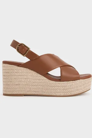 CHARLES & KEITH Crossover Espadrille Wedges