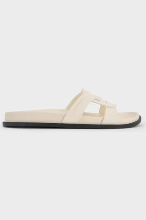 CHARLES & KEITH Interwoven Cut-Out Slide Sandals