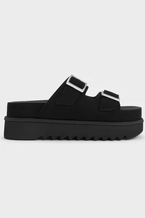 CHARLES & KEITH Buckled Double-Strap Flatform Sandals