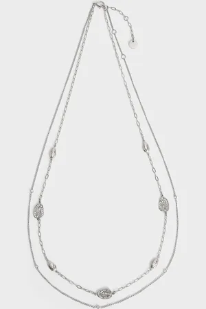 CHARLES & KEITH Aine Crystal Double-Chain Necklace