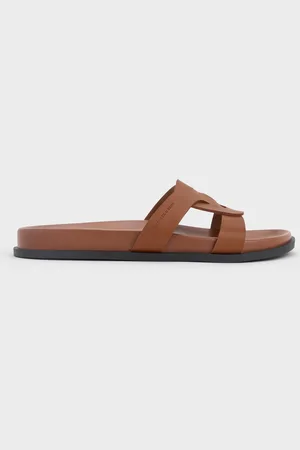 CHARLES & KEITH Interwoven Cut-Out Slide Sandals