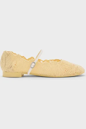 CHARLES & KEITH Meja Crochet Floral Mary Jane Flats