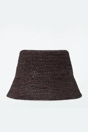 COS STRAW BUCKET HAT