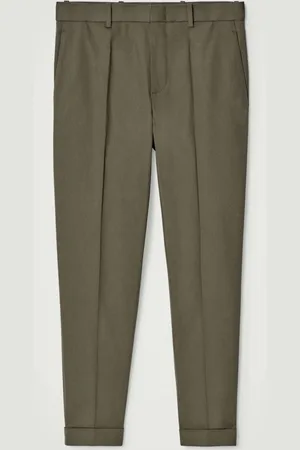 COS TURN-UP TAPERED TWILL TROUSERS