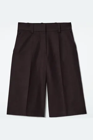COS TAILORED LINEN-BLEND LONGLINE SHORTS