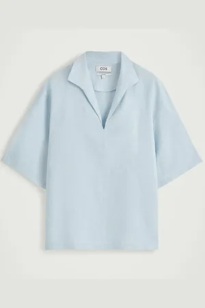 COS Open-Collar Linen Shirt in