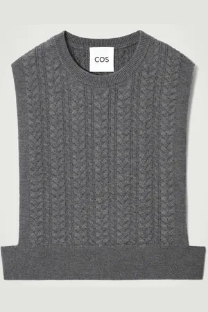COS Cable-Knit Wool Hybrid Vest