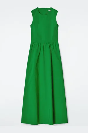 COS Open-Back Cotton Midi Dress