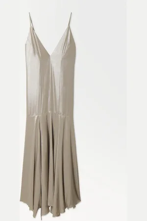 COS The Metallic Flared Slip Dress