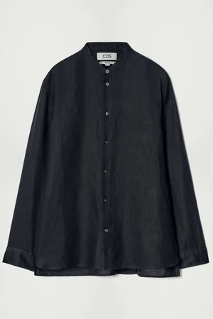 COS Grandad-Collar Linen Shirt in
