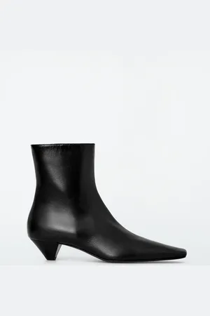 COS Square-Toe Leather Ankle Boots