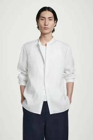 COS Grandad-Collar Linen Shirt
