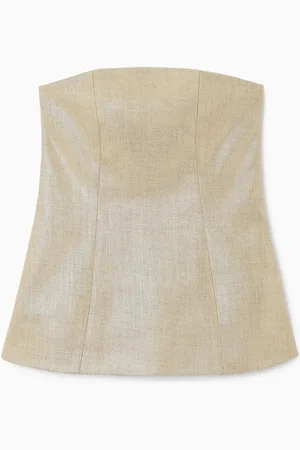 COS Metallic Hopsack Bustier