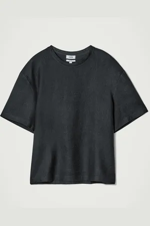COS Relaxed Woven Linen T-Shirt in