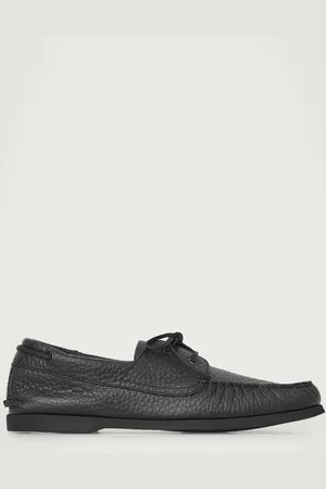 COS Grained-Leather Boat Shoes