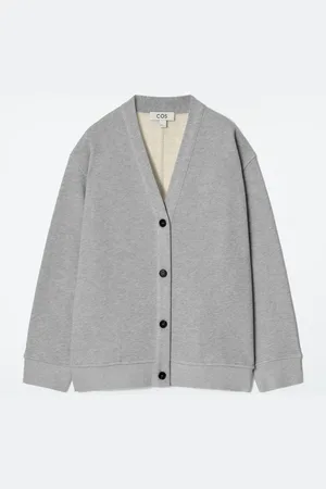 COS Double-Faced Jersey V-Neck Cardigan