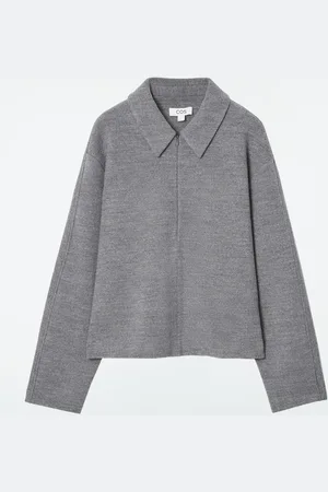 COS Boiled-Wool Zip-Up Cardigan
