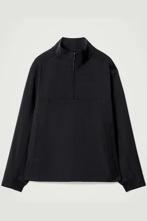 COS Double-Faced Wool-Blend Half-Zip Jacket