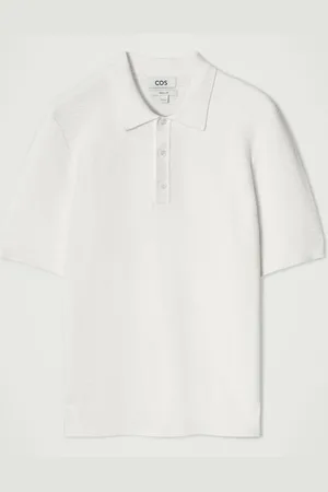 COS Textured Knitted Cotton Polo Shirt