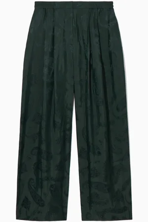 COS Wide-Leg Paisley-Jacquard Trousers in