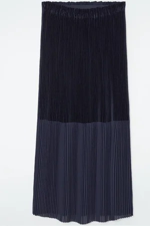 COS Panelled Pleated Column Maxi Skirt
