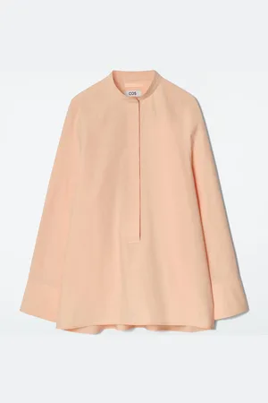 COS Collarless Half-Placket Shirt