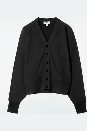 COS Batwing-Sleeve Merino Wool Cardigan