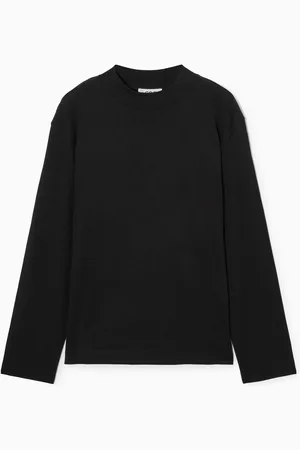 COS Long-Sleeved Mock-Neck T-Shirt