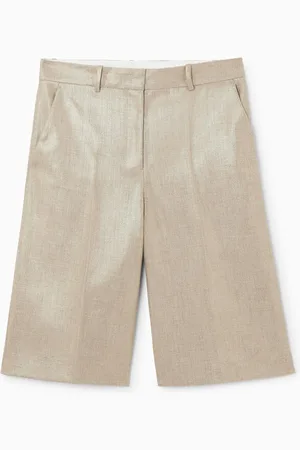 COS Metallic Hopsack Bermuda Shorts