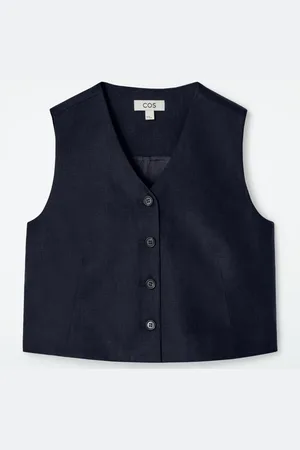 COS Cropped Linen Waistcoat in