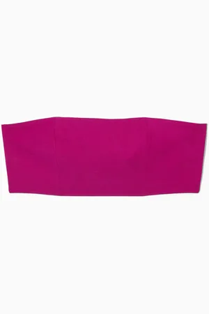 COS Smocked Linen-Blend Bustier in