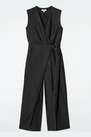 COS Wrap-Front Linen Jumpsuit