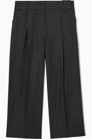 COS Regular Wool-Flannel Wide-Leg Culottes
