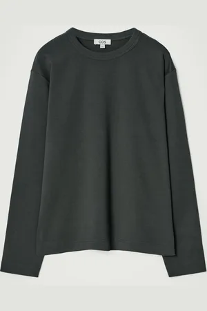 COS Relaxed Jersey Interlock Long-Sleeved T-Shirt in