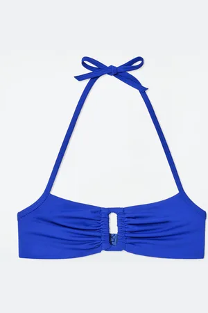 COS Gathered Cutout Bikini Top