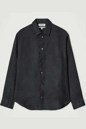 COS Relaxed Linen Long-Sleeved Shirt in