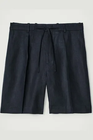 COS Tailored Drawstring Linen Shorts in